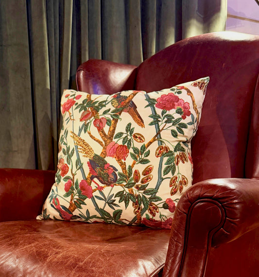 The Emperor's Pheasant Cushion Cover - Cotton Sateen